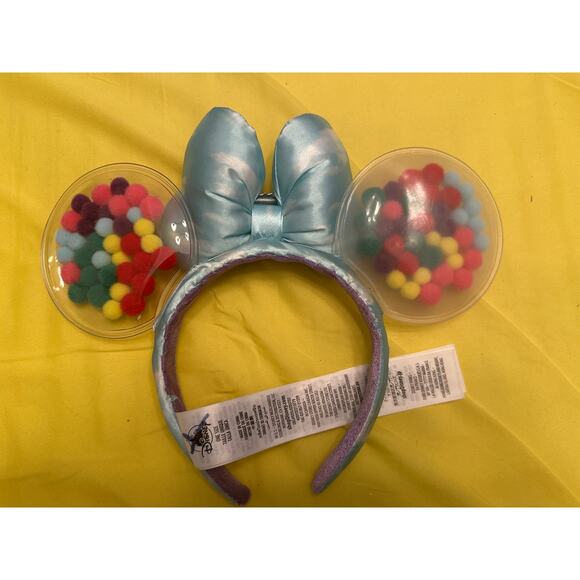 Disney Parks Pixar Up Ballons Grape Soda Carl & Ellie Minnie Mouse Ears Headband - Picture 2 of 2